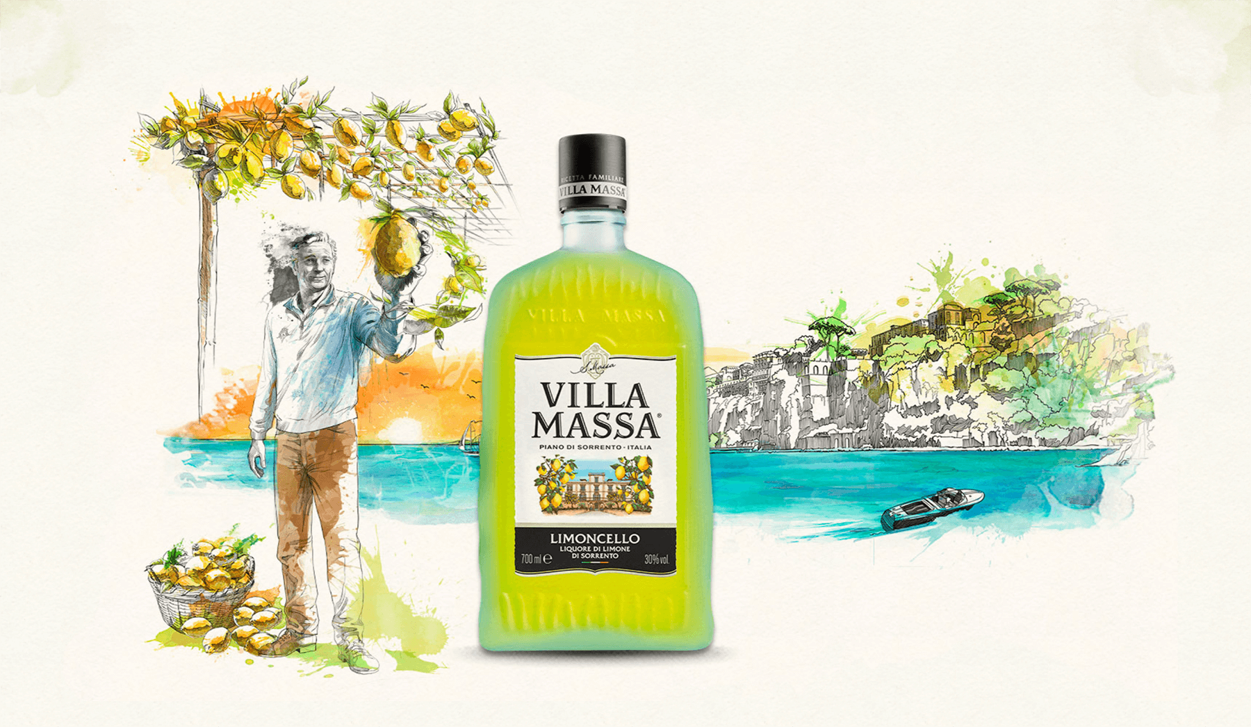 en flaska villa massa likör