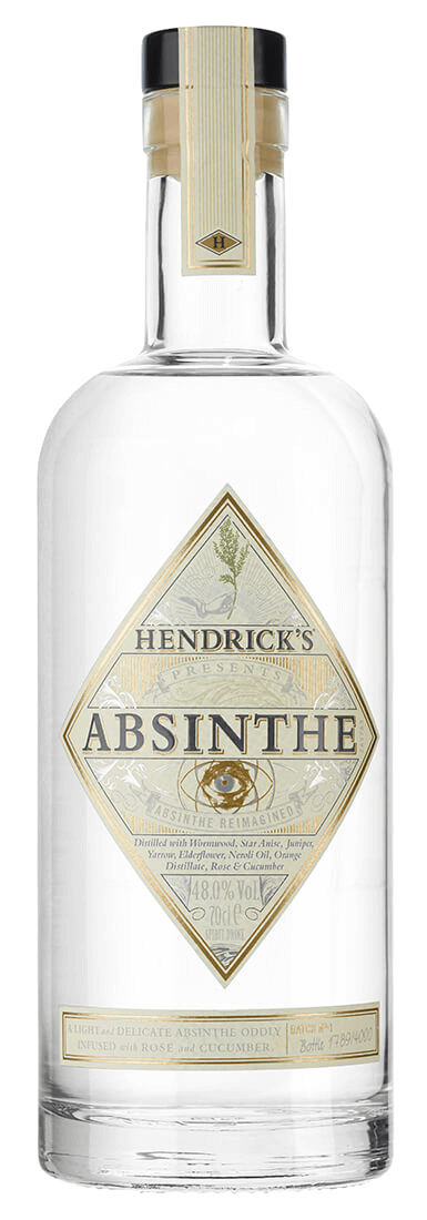 en flaska absint från Skottland hendricks