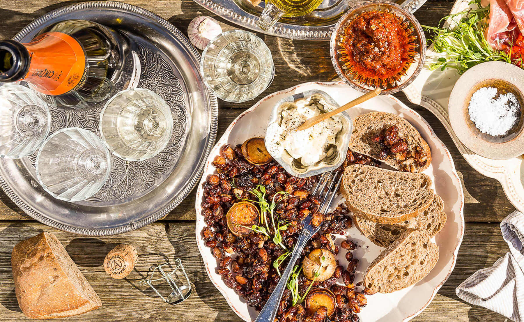 Honungsrostade borlottibönor