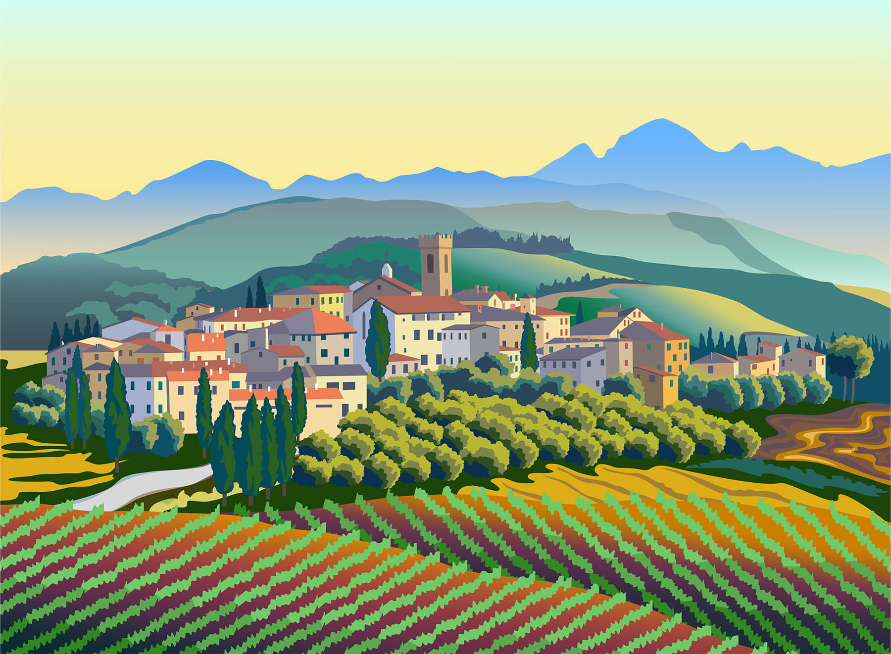 fem städer i verona