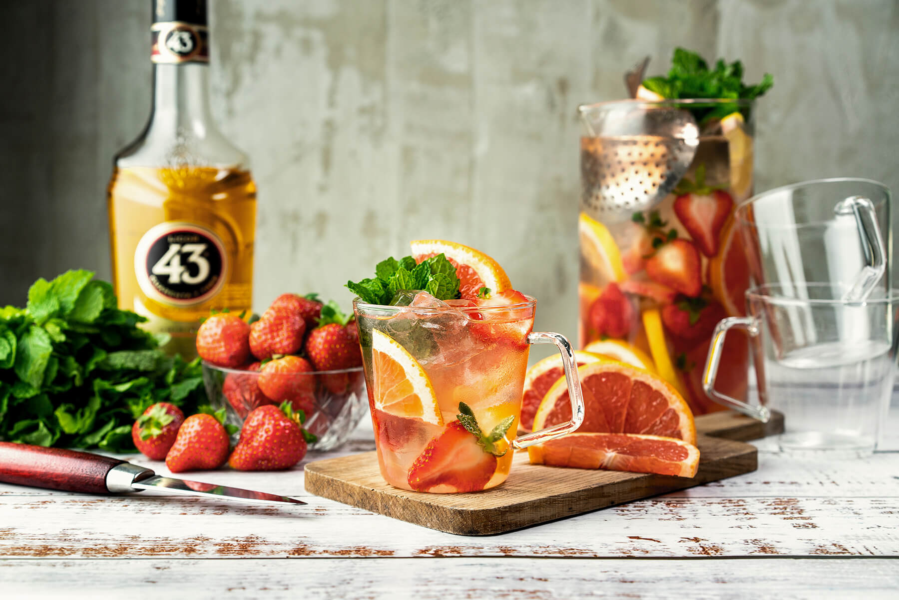 Sangria Rosé med licor 43 - sommarbål