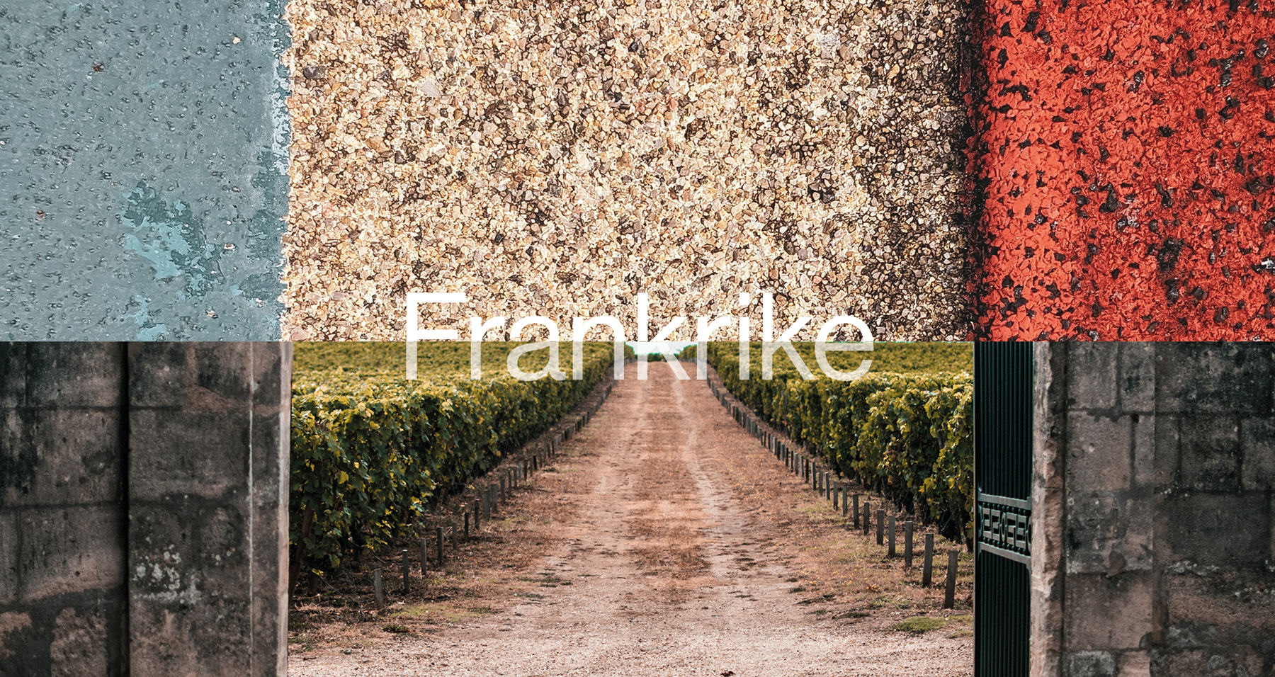 en port till en vingård i frankrike