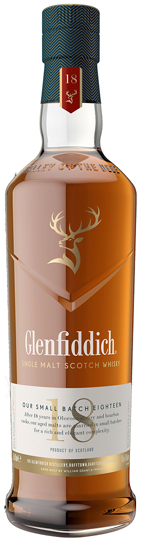 flaska whisky glenfiddich 18 small batch