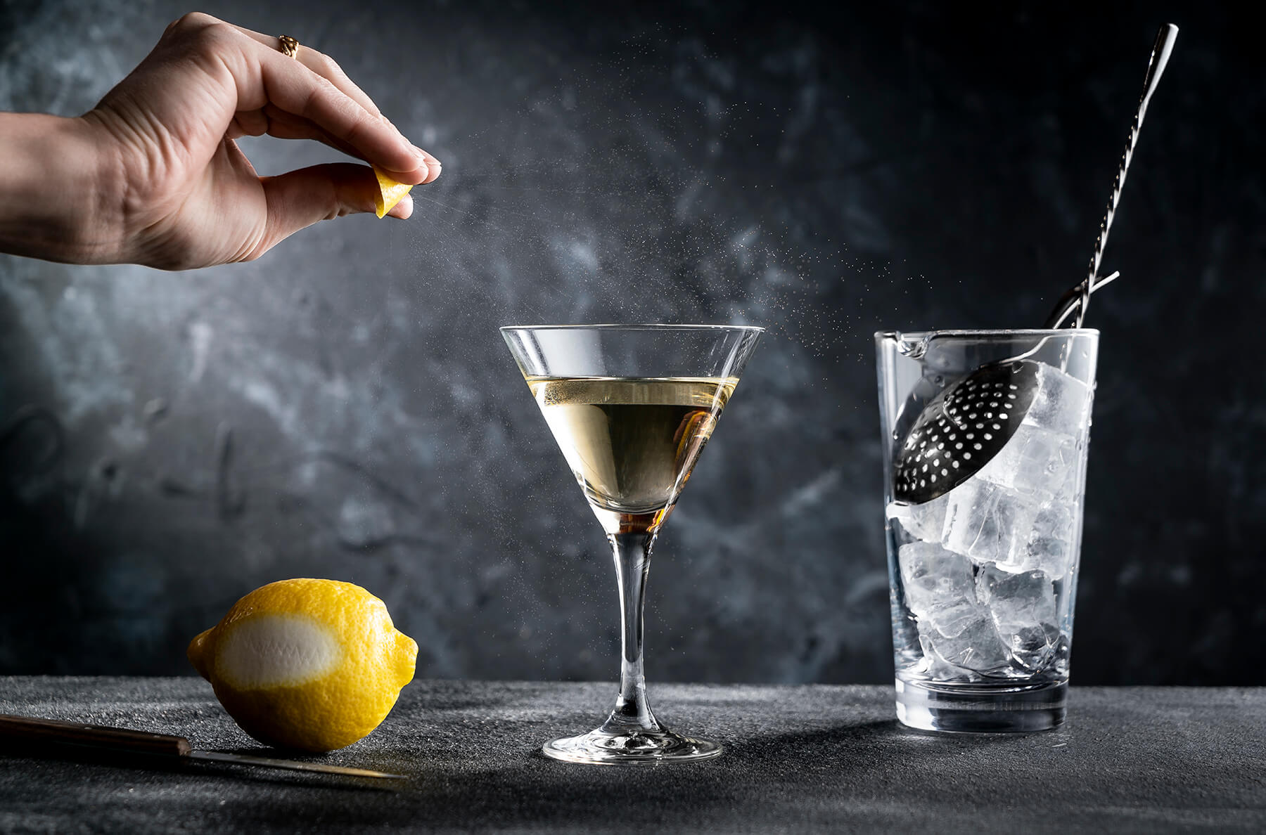 vesper martini drink glas