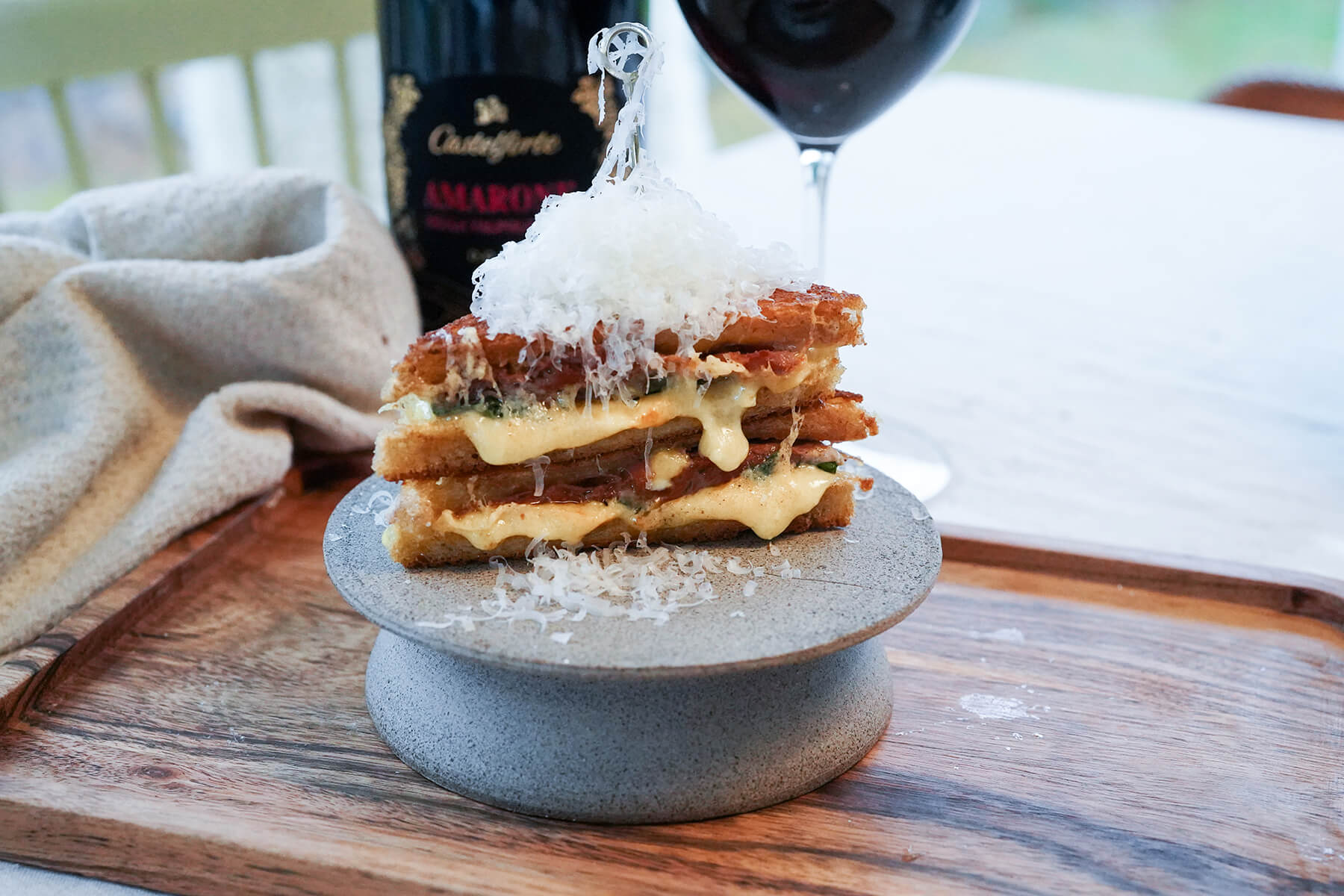 smörgås med smält ost