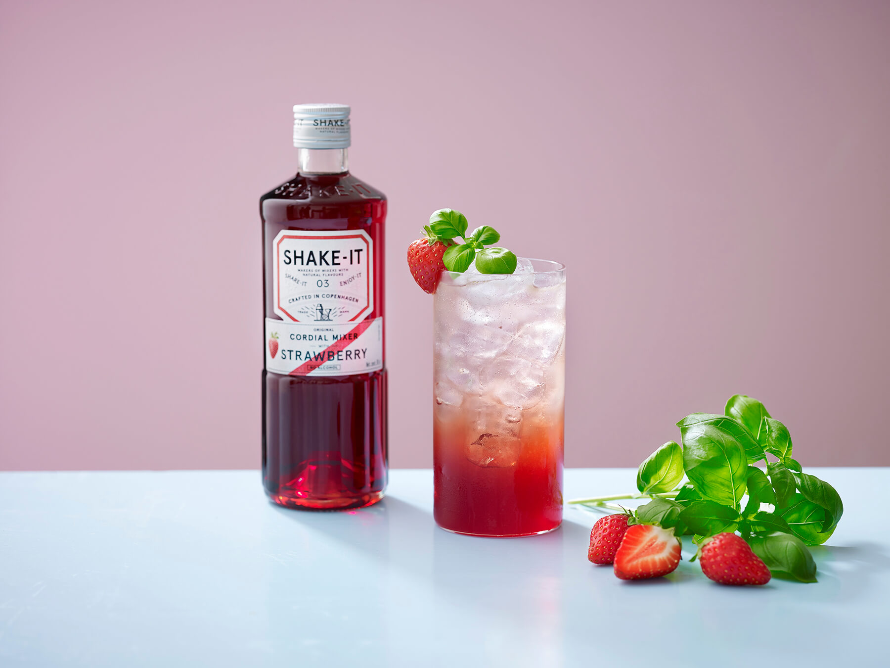 Strawberry Basil Smash Mocktail