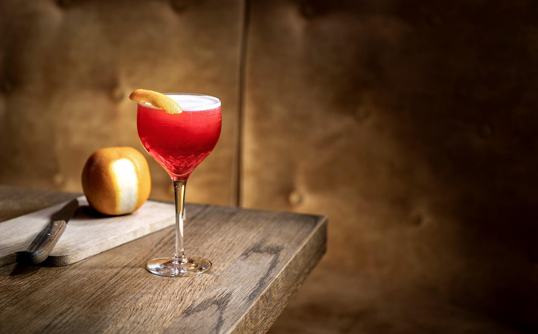 ett glas med campari shakerati