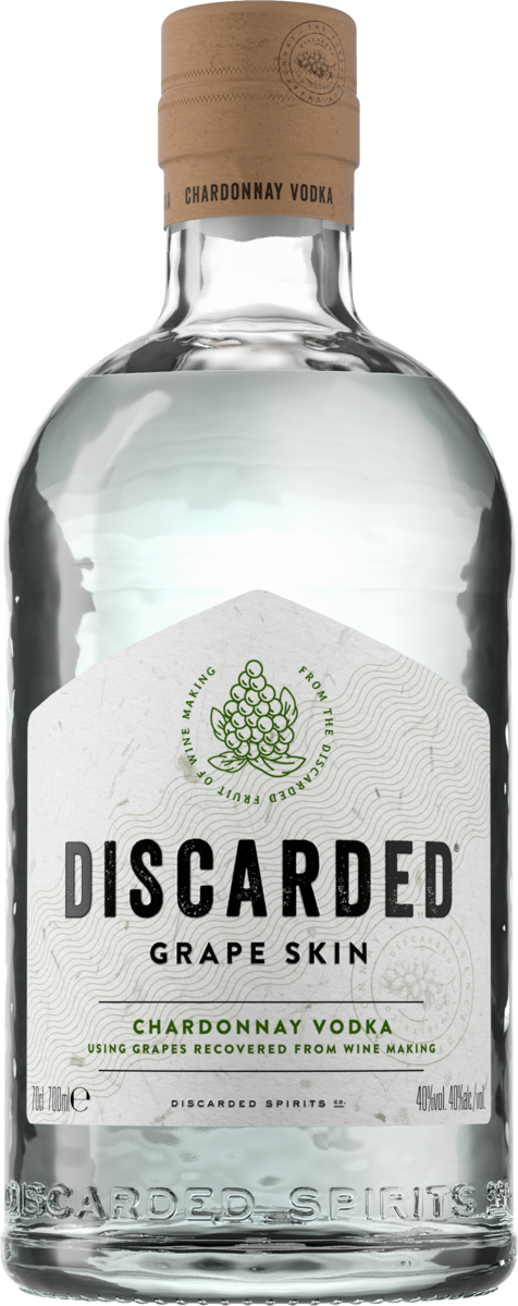 en flaska discarded vodka