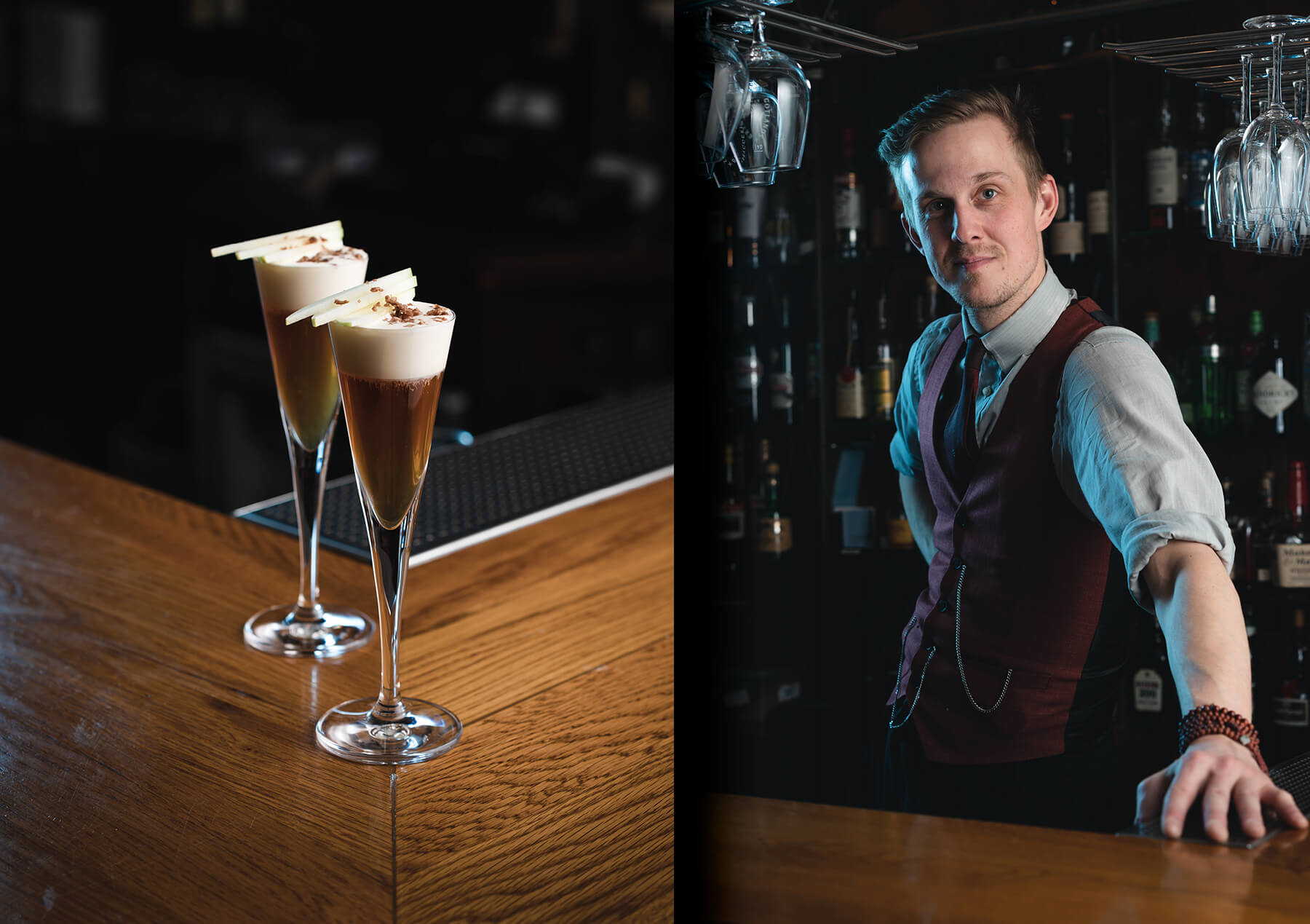 konstnärsbaren med joel vinter och en drink på jägermeister