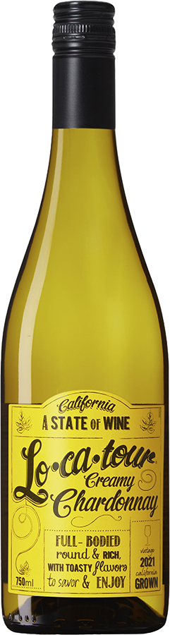 en flaska vitt vin från usa