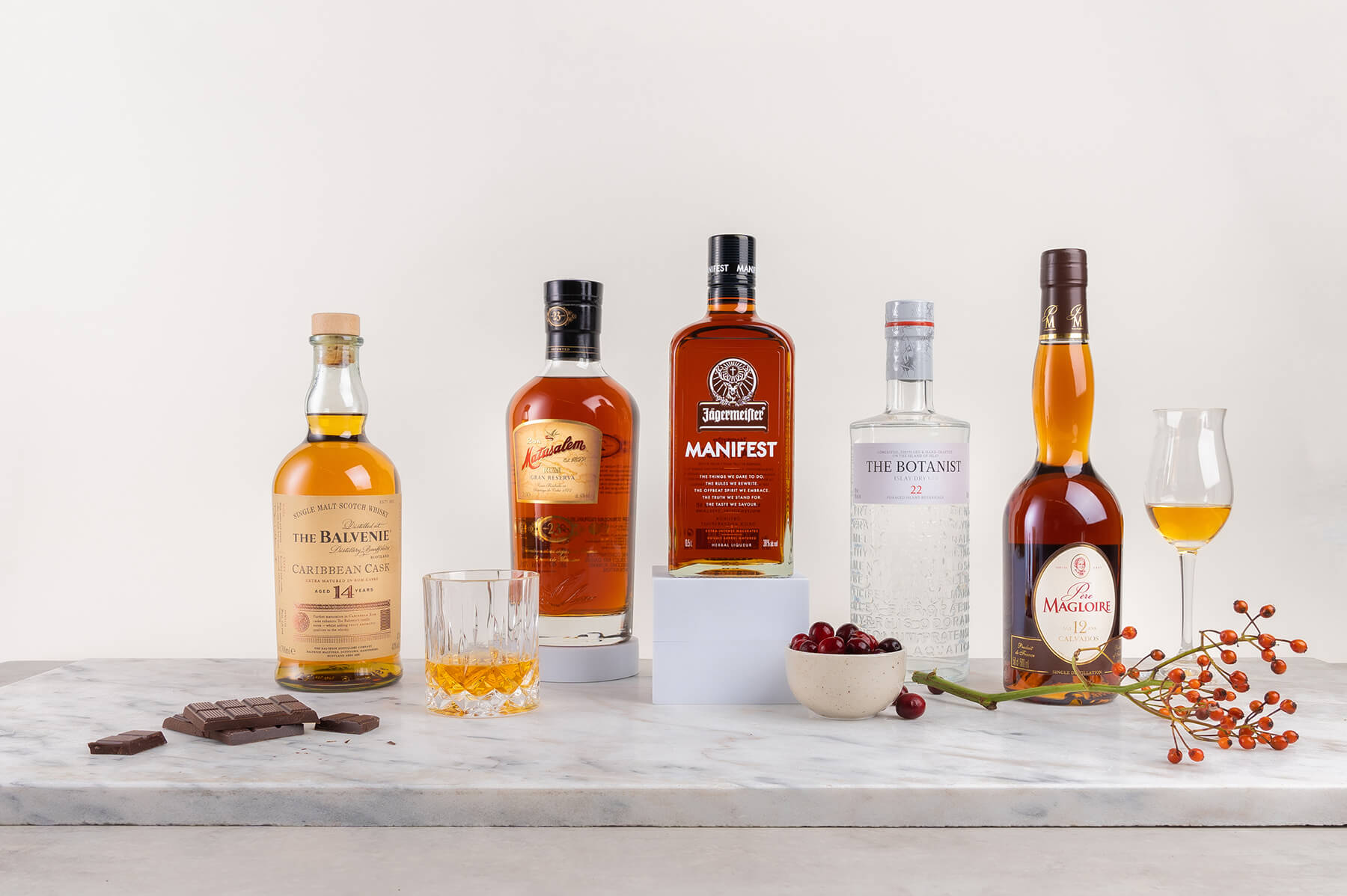 fem flaskor som passar bra som julklappar och presenter