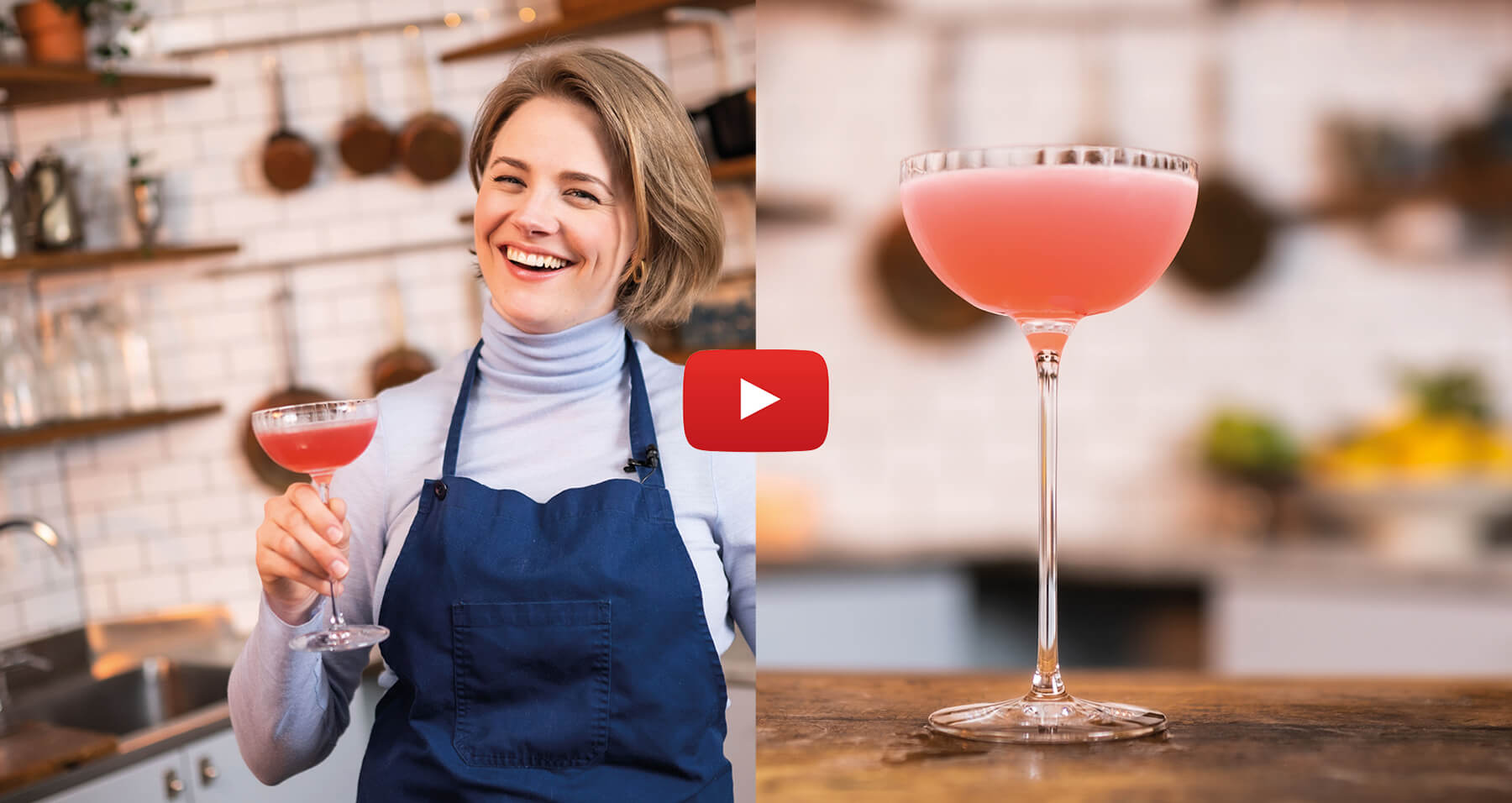 frida blandar en cosmopolitan drink