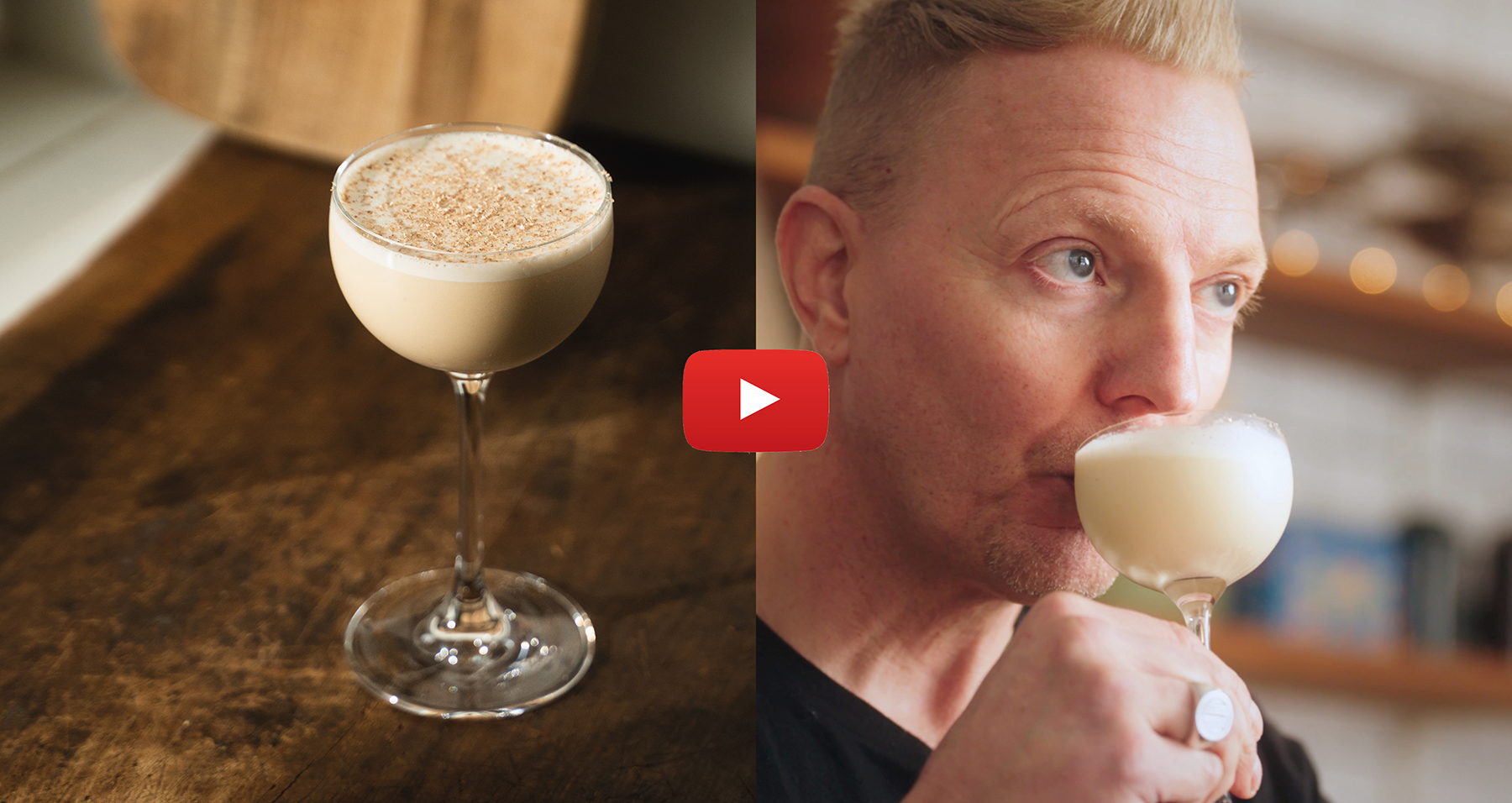 romrobban blandar en eggnogg eller äggtoddy