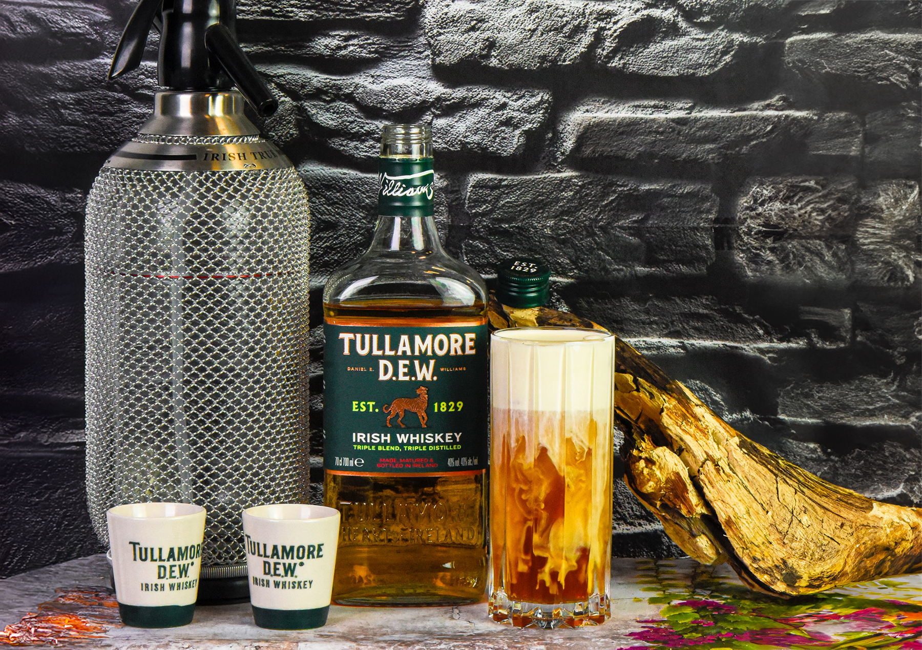 tullamore iced coffee med sifon och små koppar