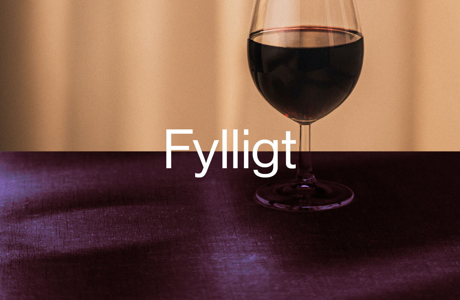 smaktyp fylligt rött vin med glas och bord
