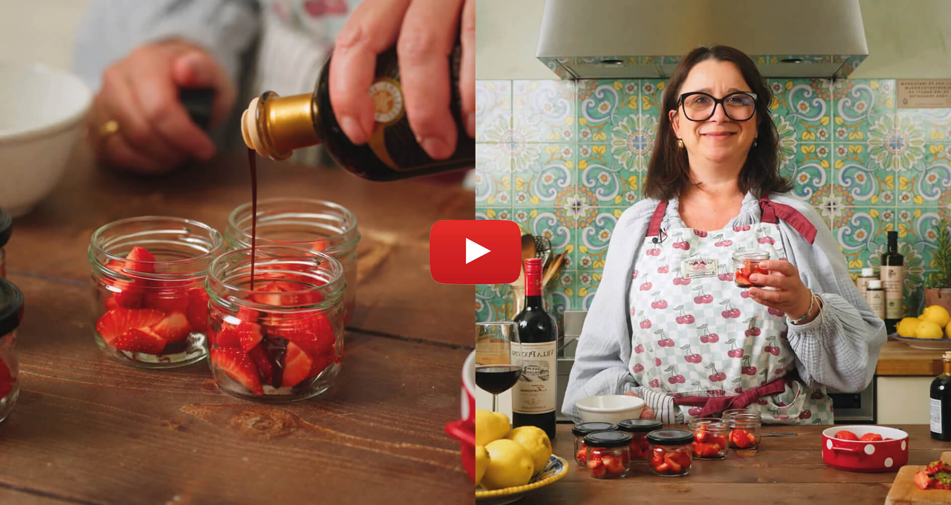 jordgubbsdessert italien