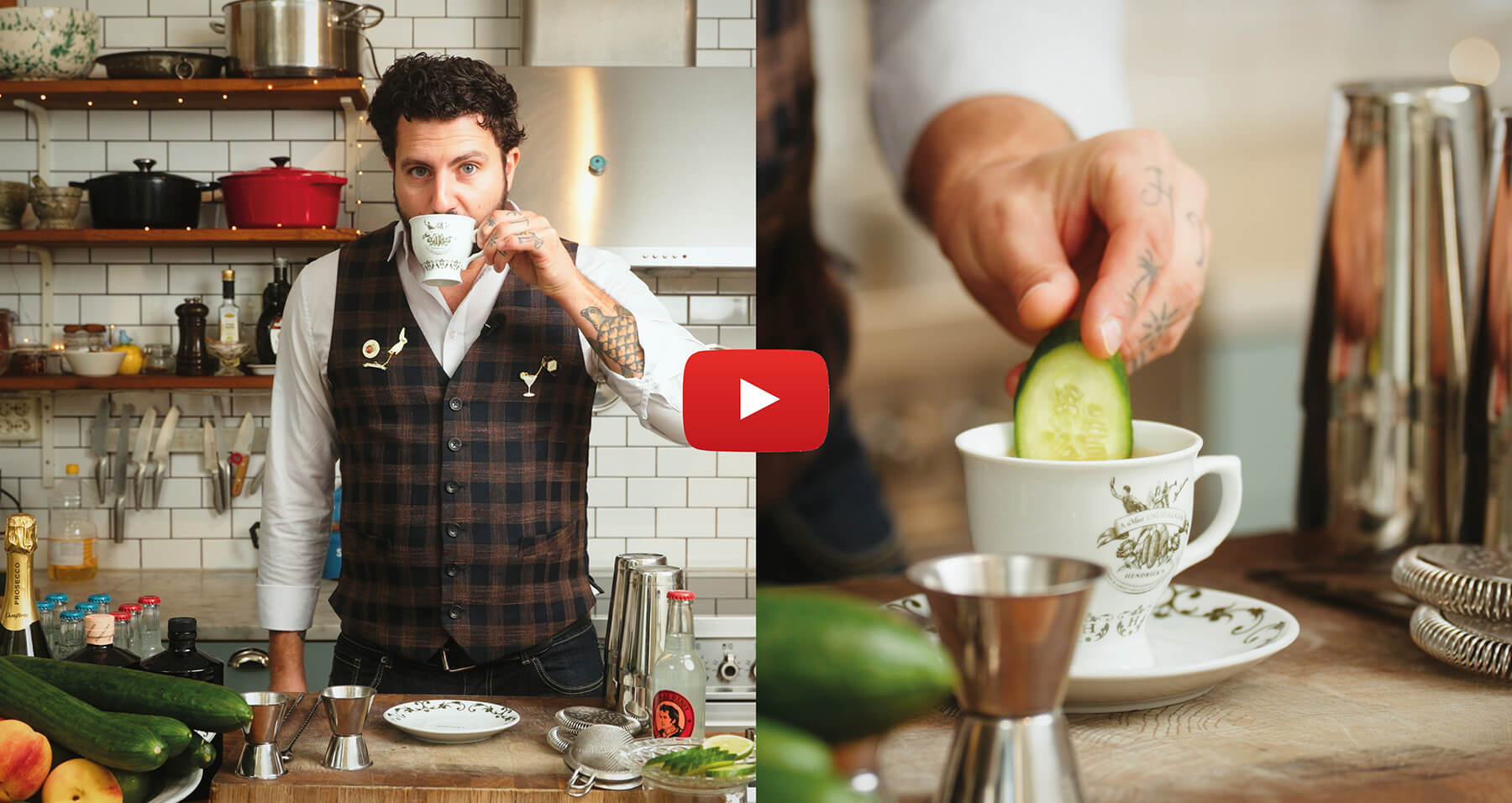 petter blandaar en hendricks mule som är varm och god