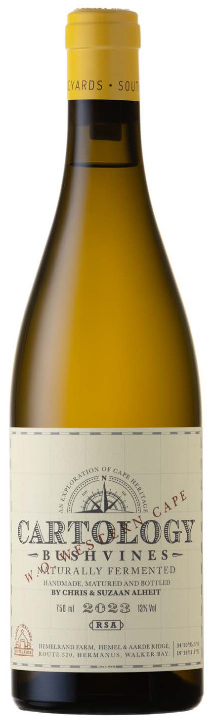 en flaska vitt vin cartololy