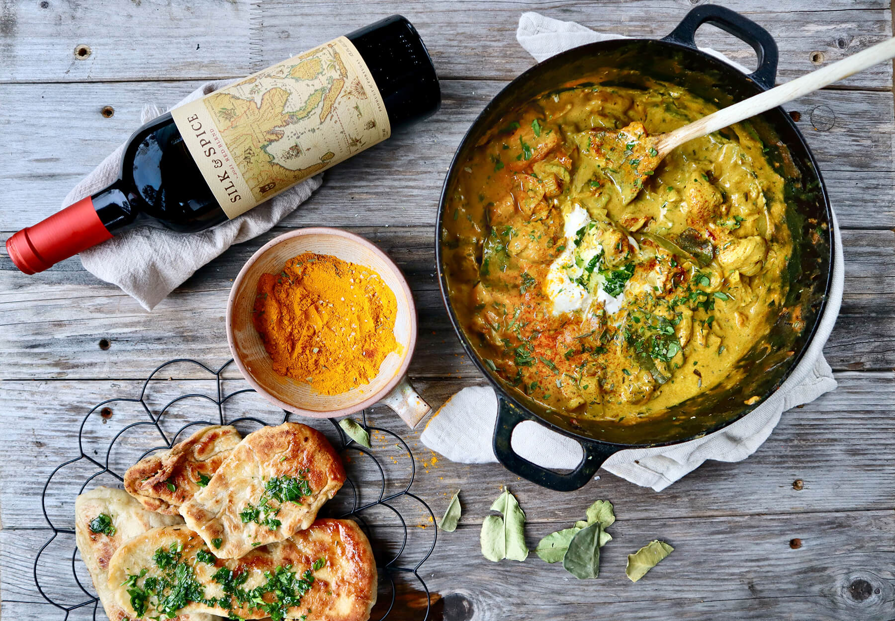 Butter chicken med naanbröd