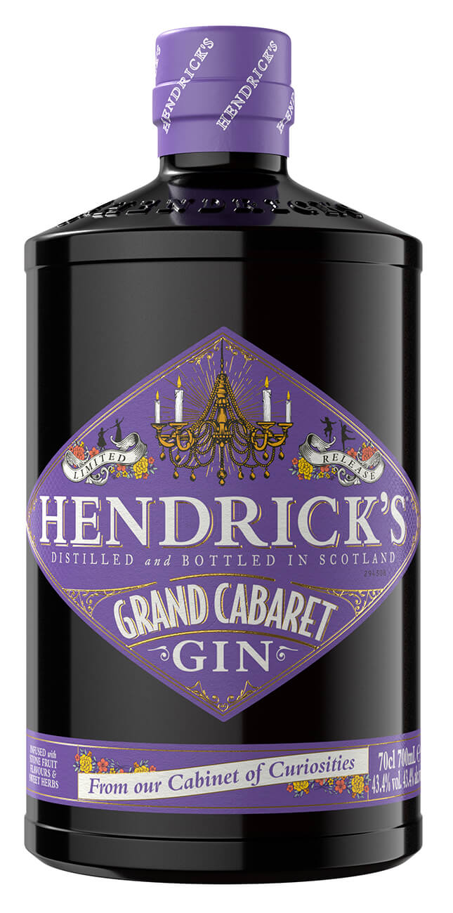 hendricks gin flaska lila