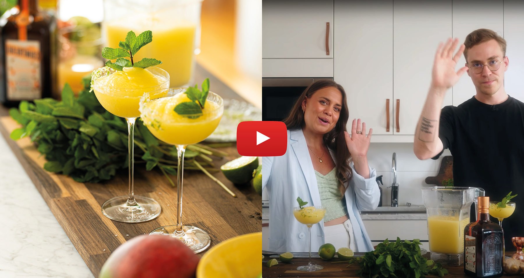 sofie och david blandar fina drinkar