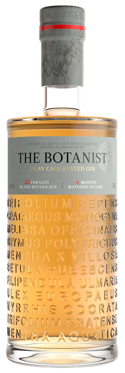 en flaska gin rested botanist