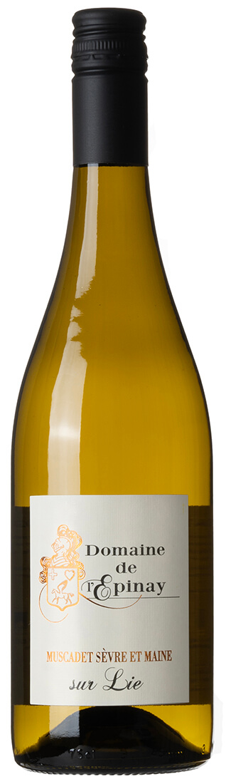 en flaska vitt vin med vit etikett muscadet