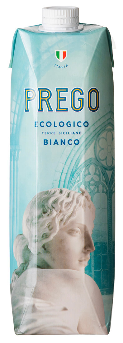 vitt vin i tetra med turkos förpackning