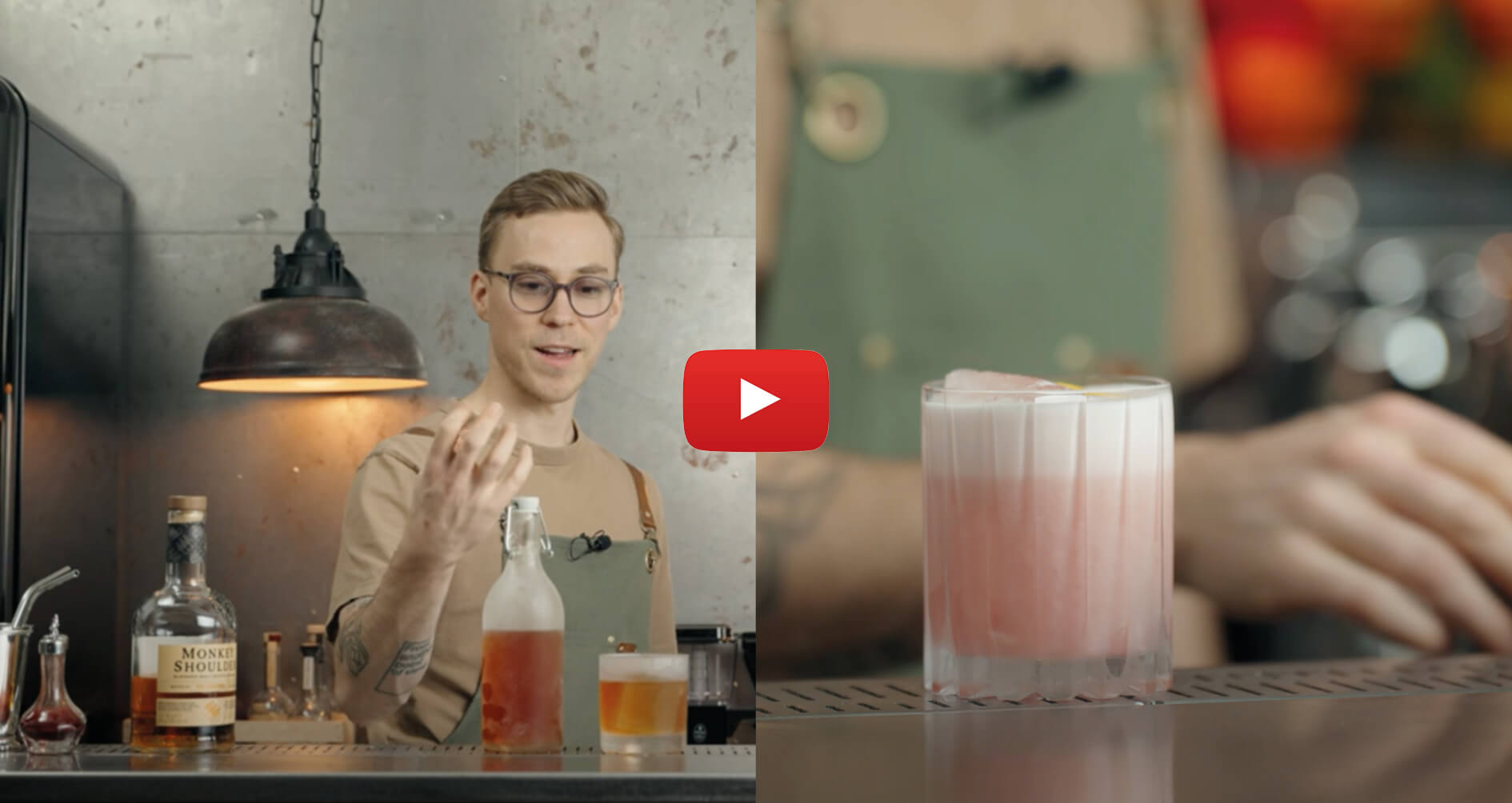 David blandar drinkar med monkey shoulder