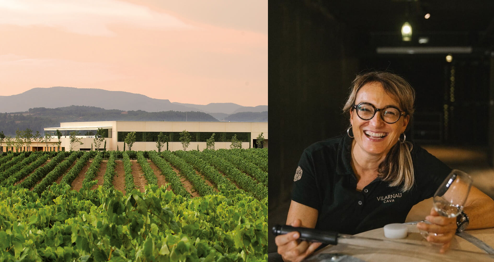 kvinnlig vinmakerska med vinglas