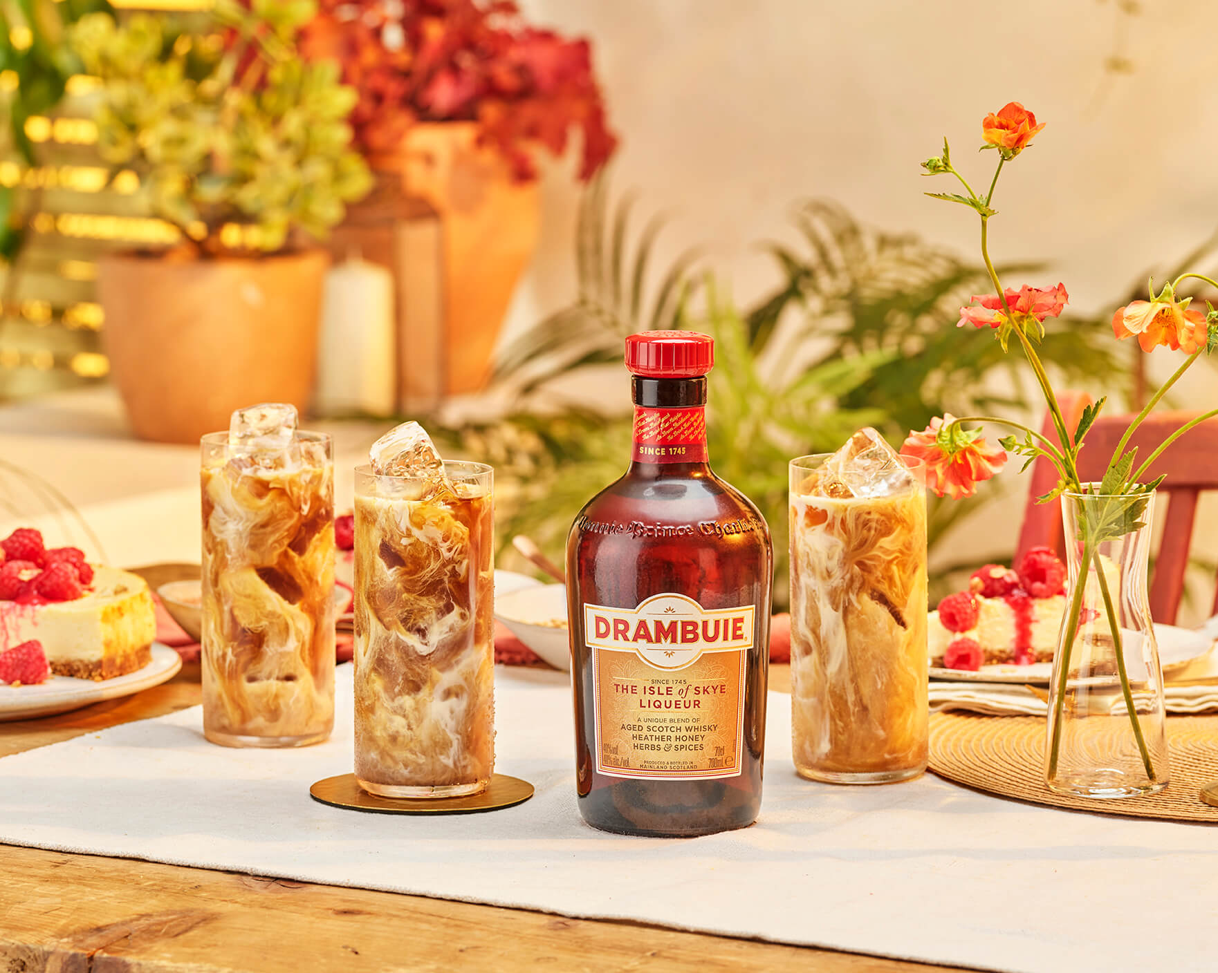 Drambuie iced espresso kaffe med mjölk