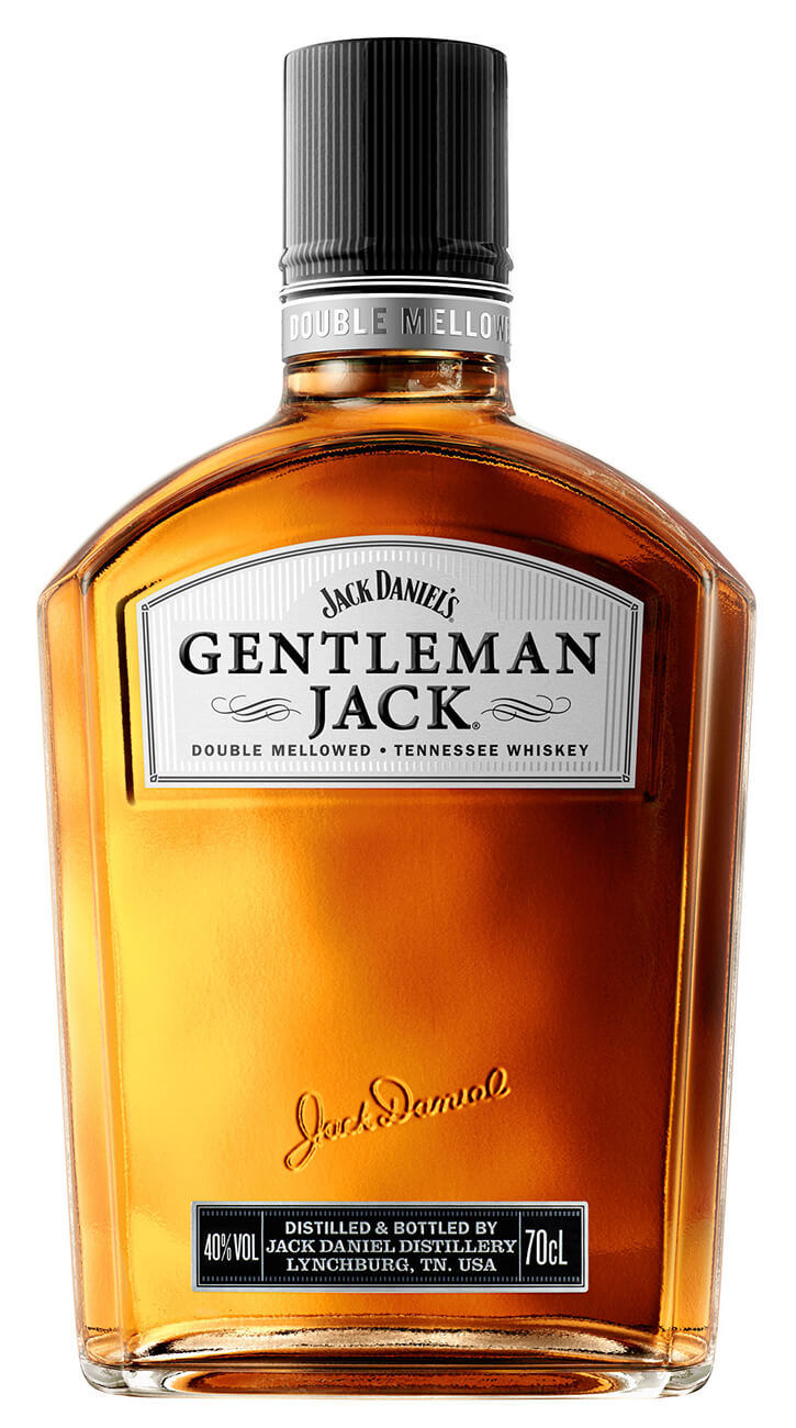 en flaska whiskey gentleman jack brun