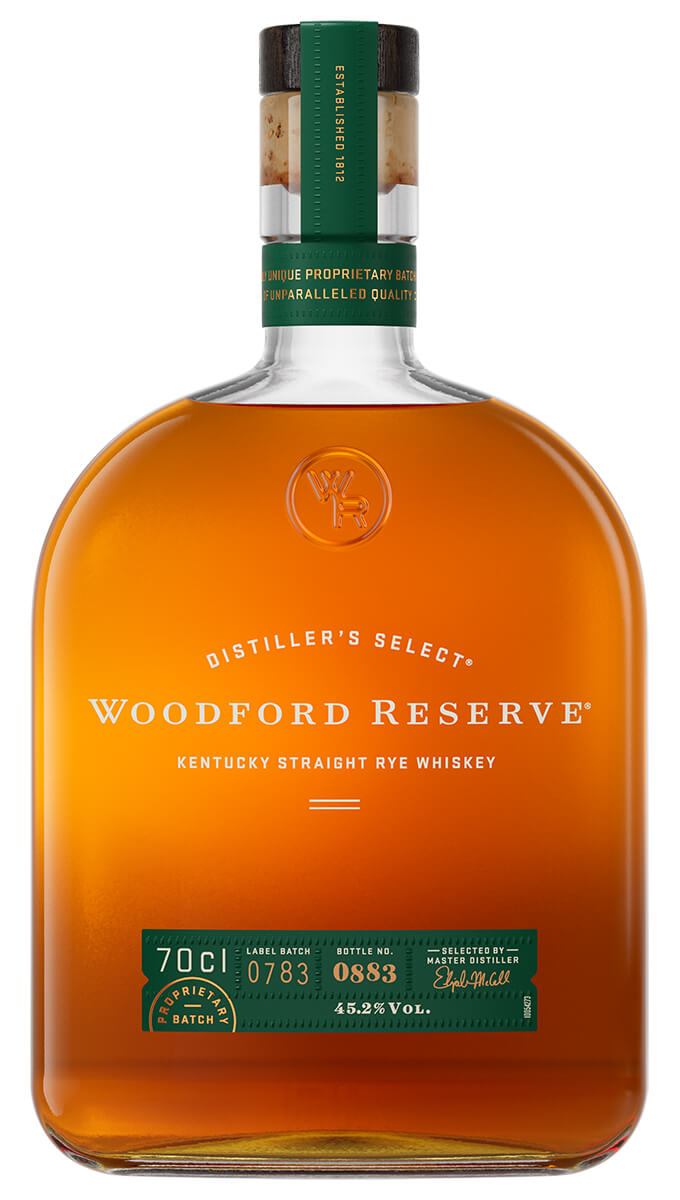 en flaska bourbon med fin flaska lite rund