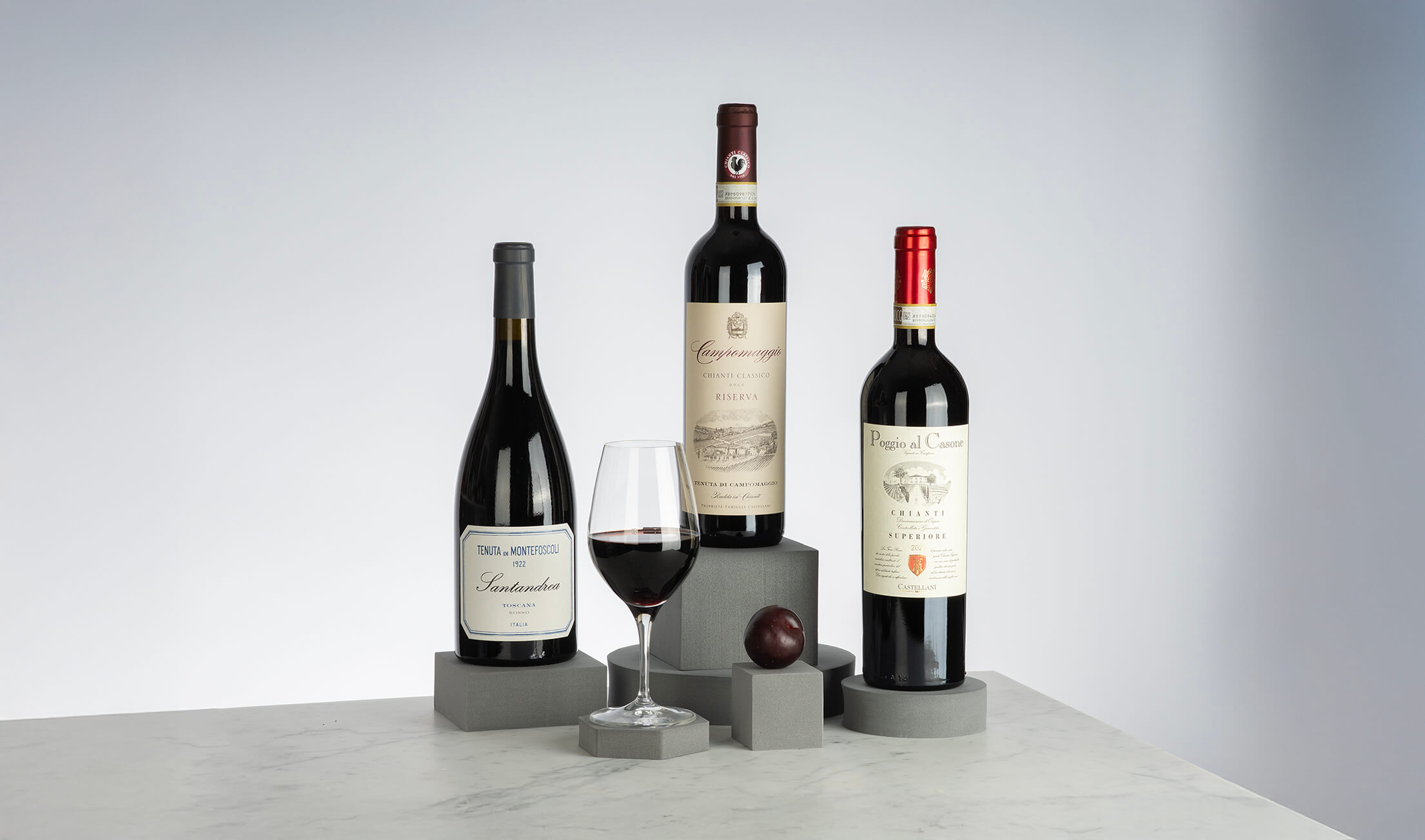 tre viner från toscana som är smaskiga