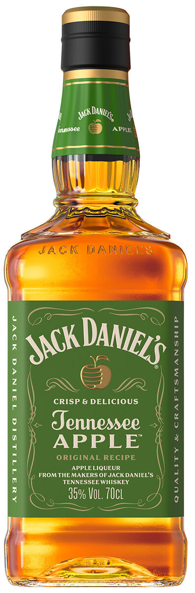 en flaska likör jack daniels med grön etikett