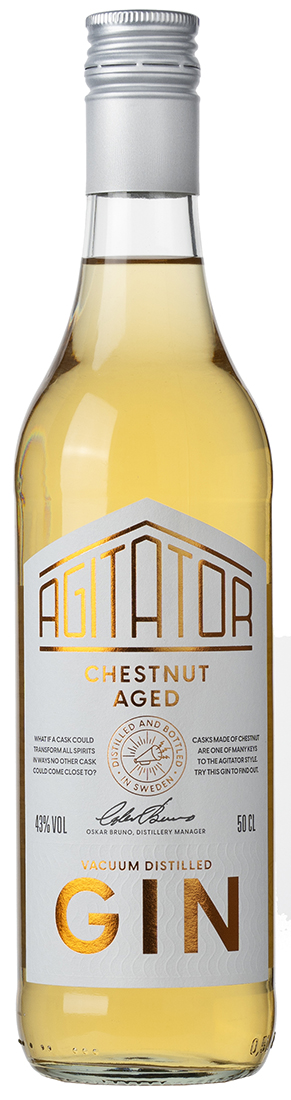 en flaska gin som är lagrad