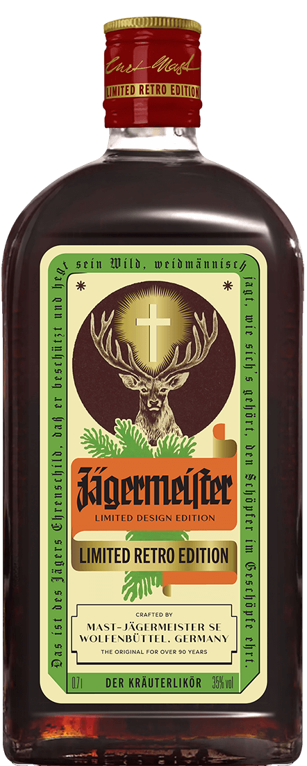 en jägermeister retro flaska